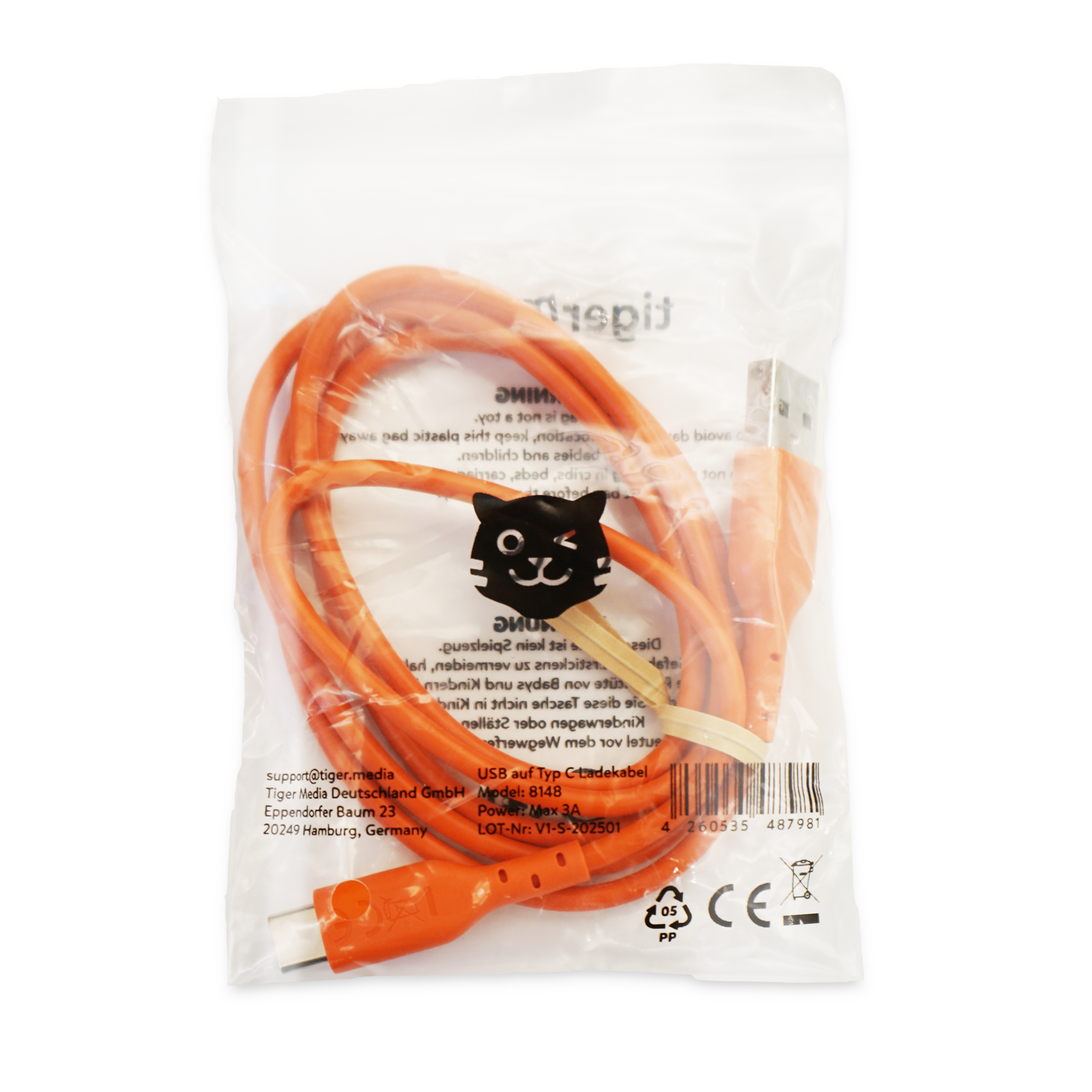 Ladekabel tigerbox 2025 in Verpackung