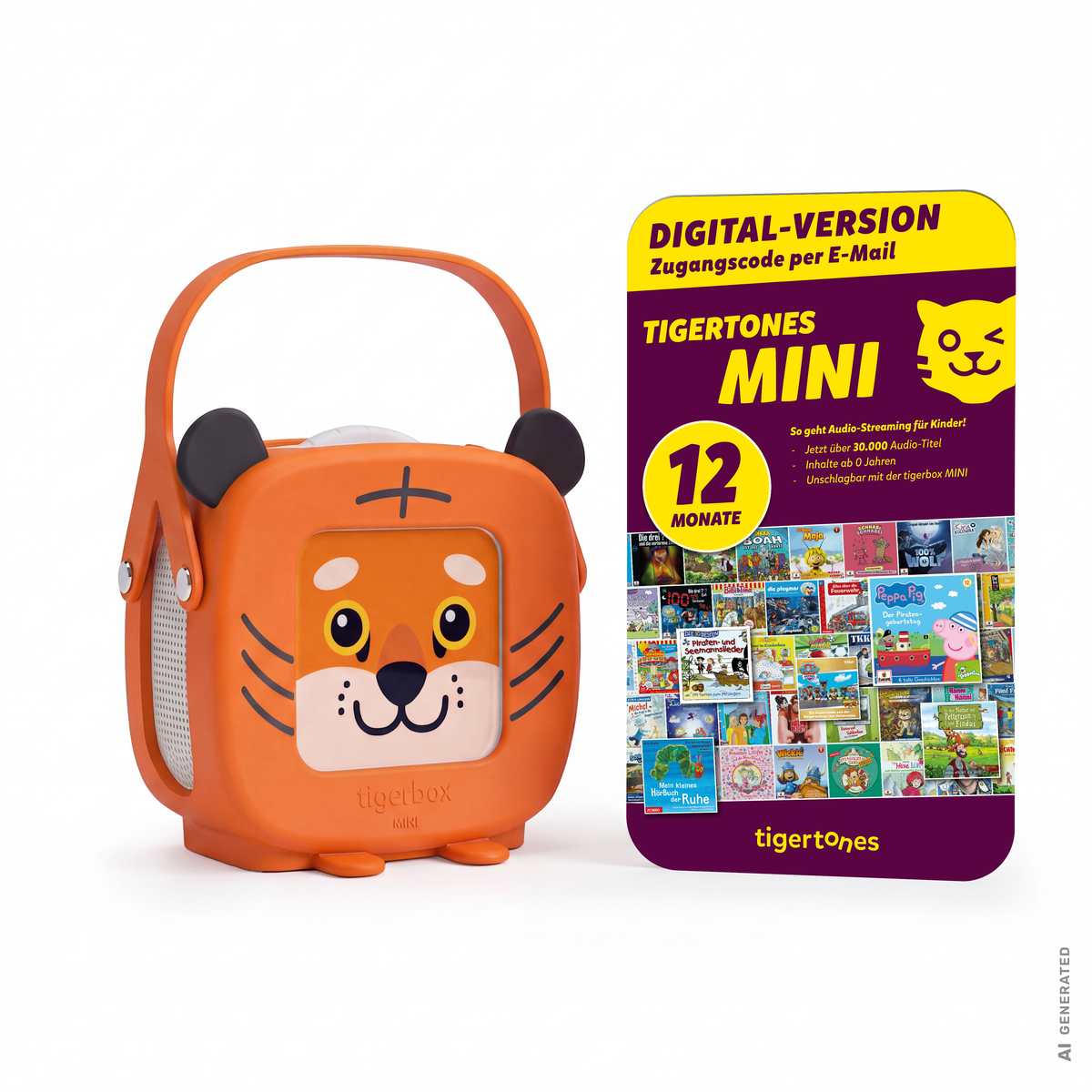 Limitiertes Vorteilspaket - tigerbox MINI inkl. 12 Monate unbegrenzter Hörspaß