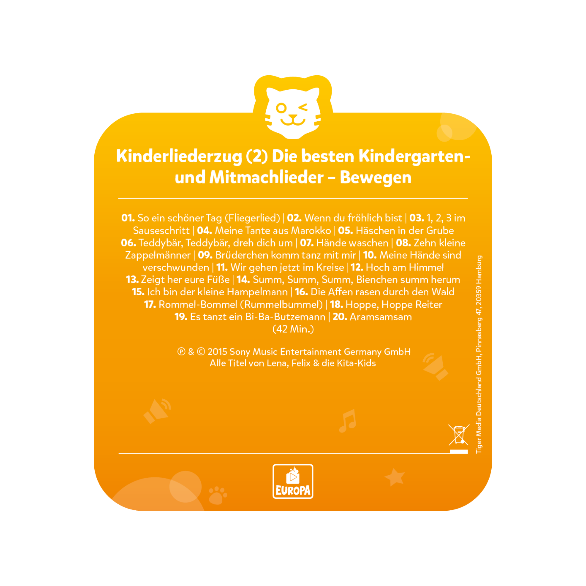 tigercard - Kinderliederzug 2: Die besten Kindergarten- und Mitmachlieder - Bewegen
