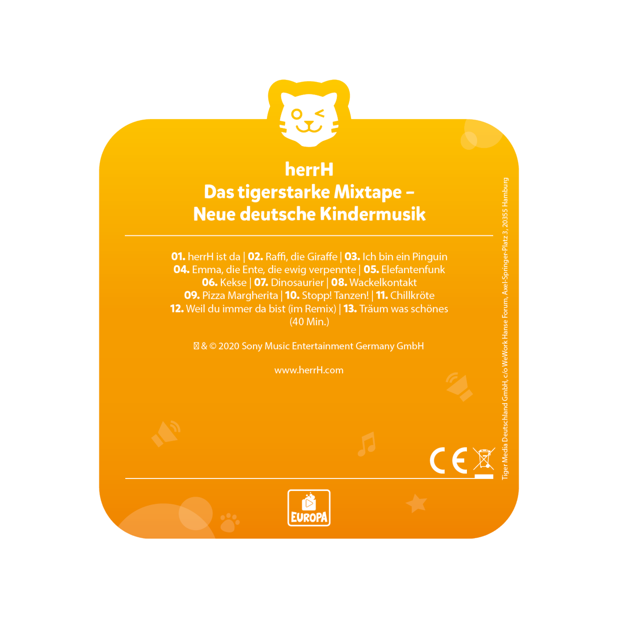 tigercard - herrH: Das tigerstarke Mixtape – Neue deutsche Kindermusik (Exkl. Zusammenstellung)