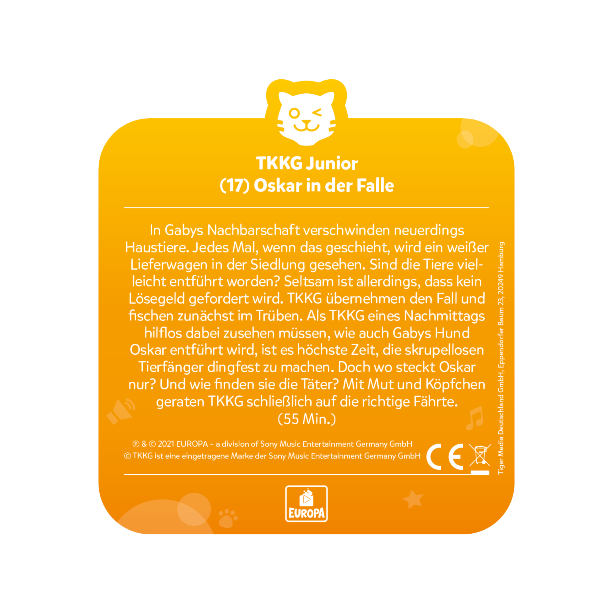 tigercard - TKKG Junior 17: Oskar in der Falle