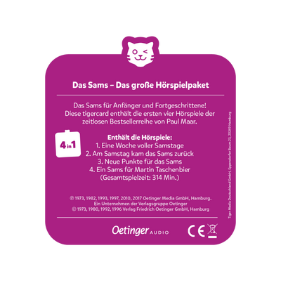 tigercard - Das Sams 4 in 1: Das große Hörspielpaket