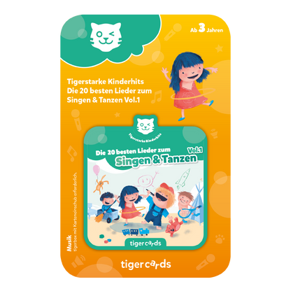 tigercard - Tigerstarke Kinderhits:  Die 20 besten Lieder zum Singen & Tanzen Vol.1