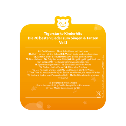 tigercard - Tigerstarke Kinderhits:  Die 20 besten Lieder zum Singen & Tanzen Vol.1