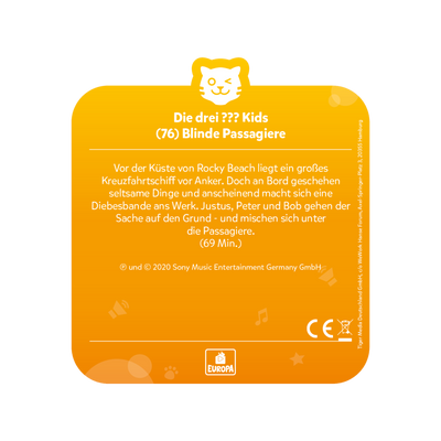 tigercard - Die drei ??? Kids 76: Blinde Passagiere