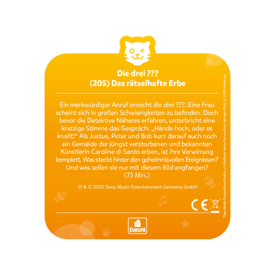 tigercard - Die drei ??? 205: Rätselhaftes Erbe