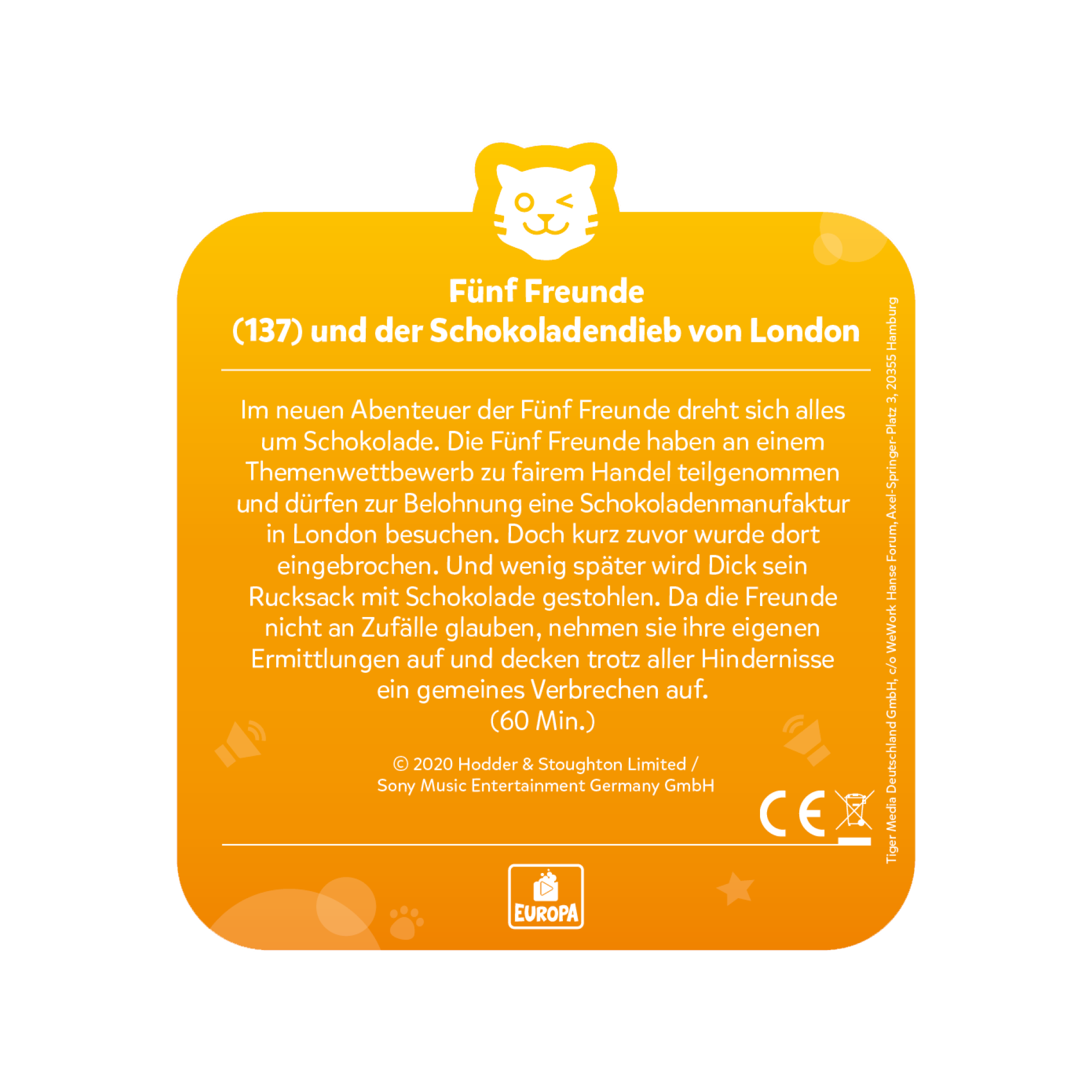 tigercard - Fünf Freunde 137: und der Schokoladendieb von London