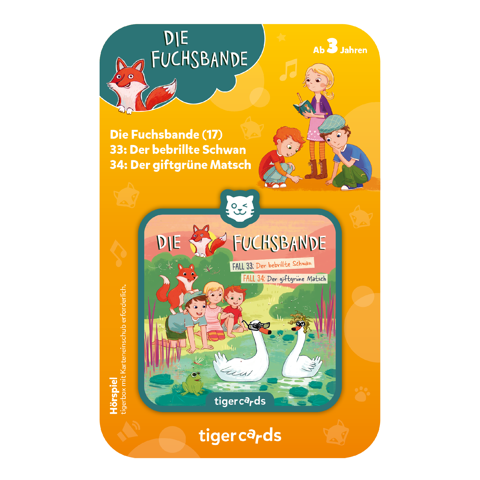 tigercard - Die Fuchsbande 17: Fall 33: Der bebrillte Schwan / Fall 34: Der giftgrüne Matsch