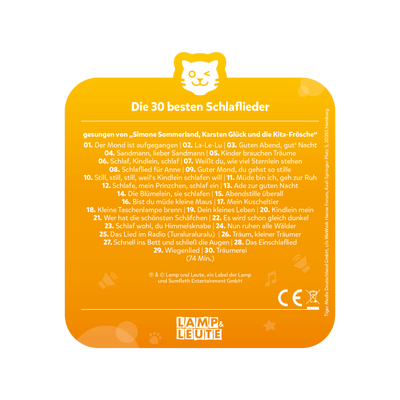 tigercard - Simone Sommerland, Karsten Glück und die Kita-Frösche: Die 30 Besten Schlaflieder