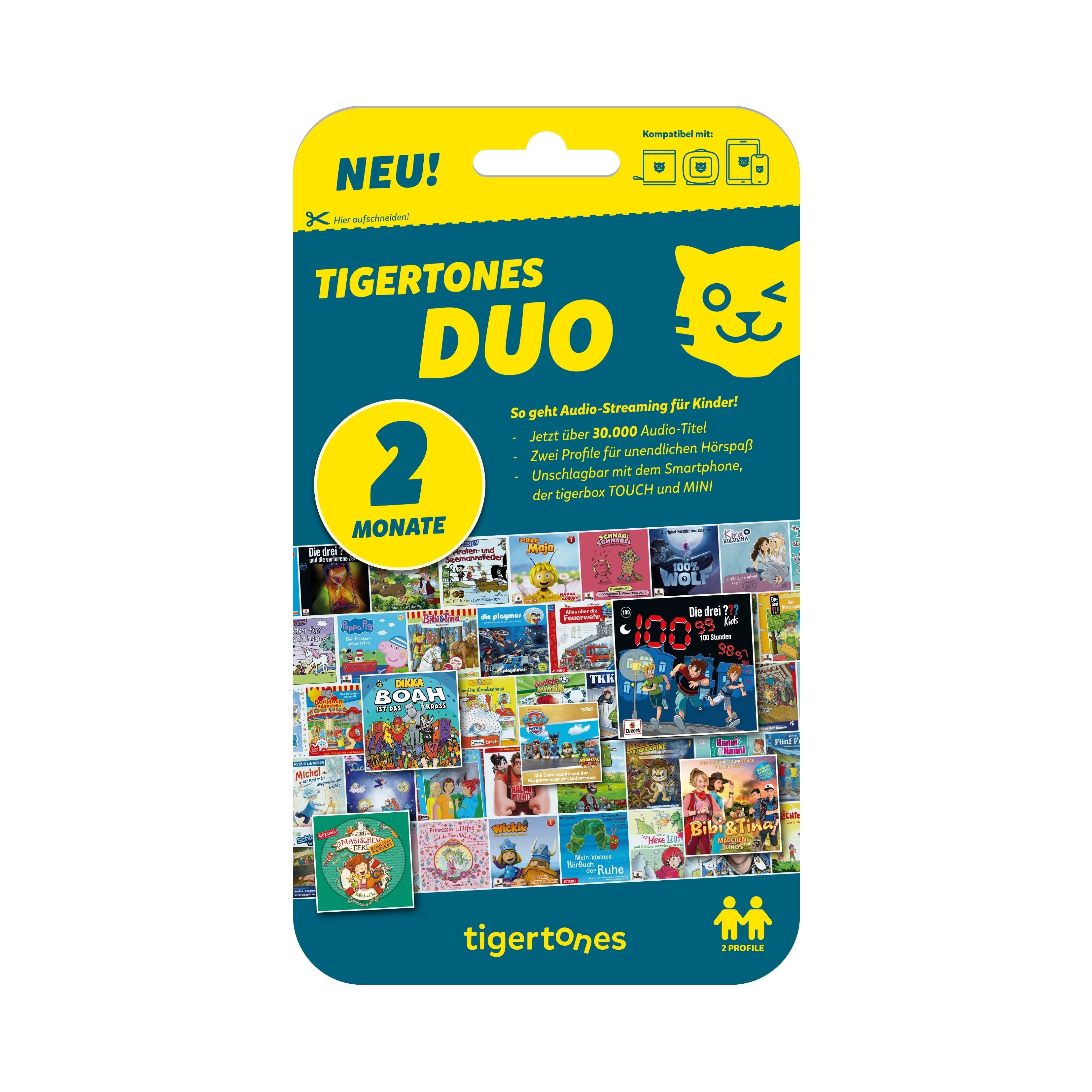Digitales 2 Monate tigertones DUO Ticket (E-Mail Versand)