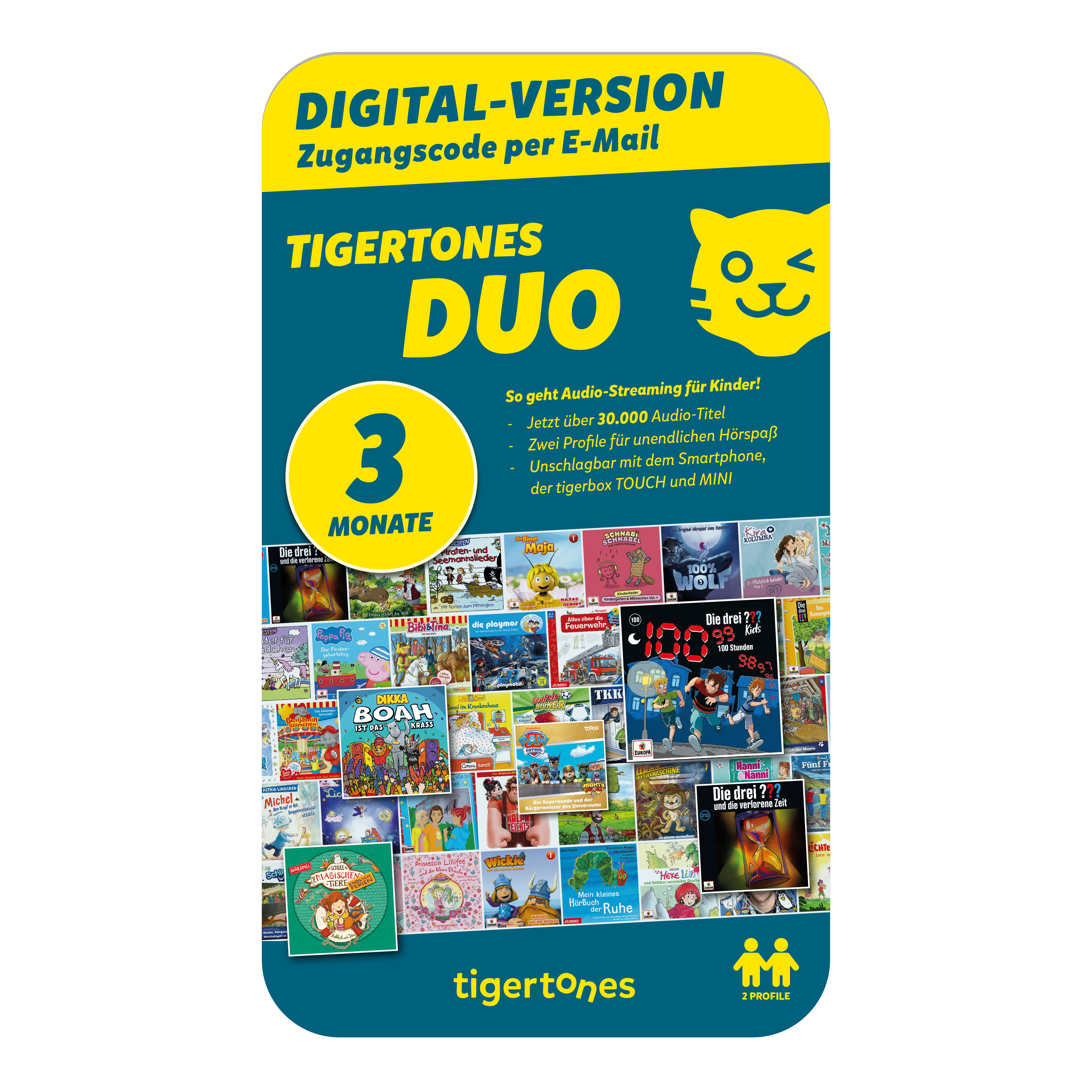 Digitaler tigertones DUO Prepaid-Zugang (E-Mail-Versand)
