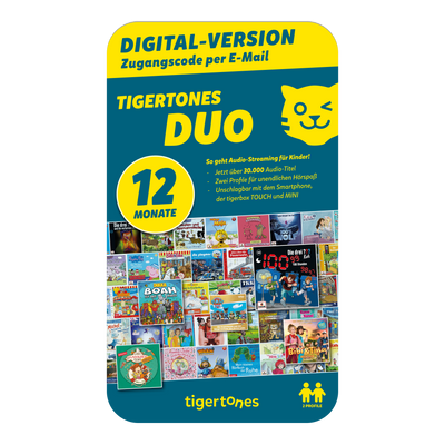 Digitaler 12 Monate tigertones DUO Prepaid-Zugang (E-Mail-Versand)