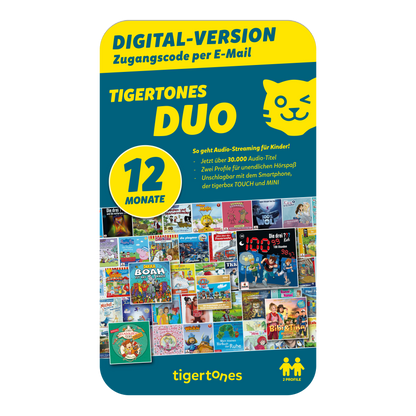 Digitaler 12 Monate tigertones DUO Prepaid-Zugang (E-Mail-Versand)